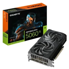 Gigabyte RTX5060Ti WindForce Max OC 8G NVIDIA® GeForce® RTX™ 5060Ti 8GB GDDR7 Negro