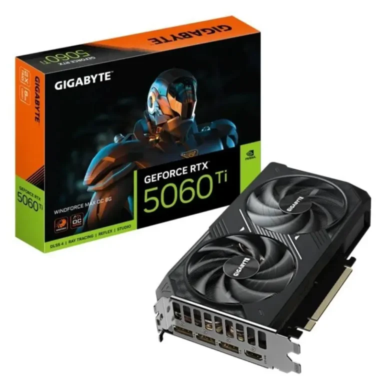 Gigabyte RTX5060Ti WindForce Max OC 8G NVIDIA® GeForce® RTX™ 5060Ti 8GB GDDR7 Negro