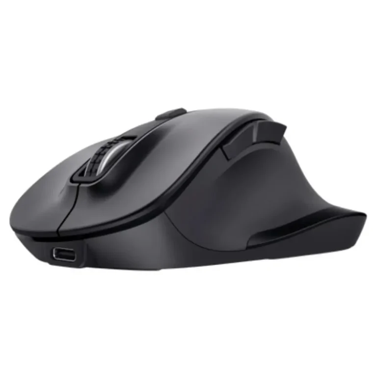 Trust Fyda Ratón Ergonómico Bluetooth Multidispositivo Batería recargable 2400 DPI Negro