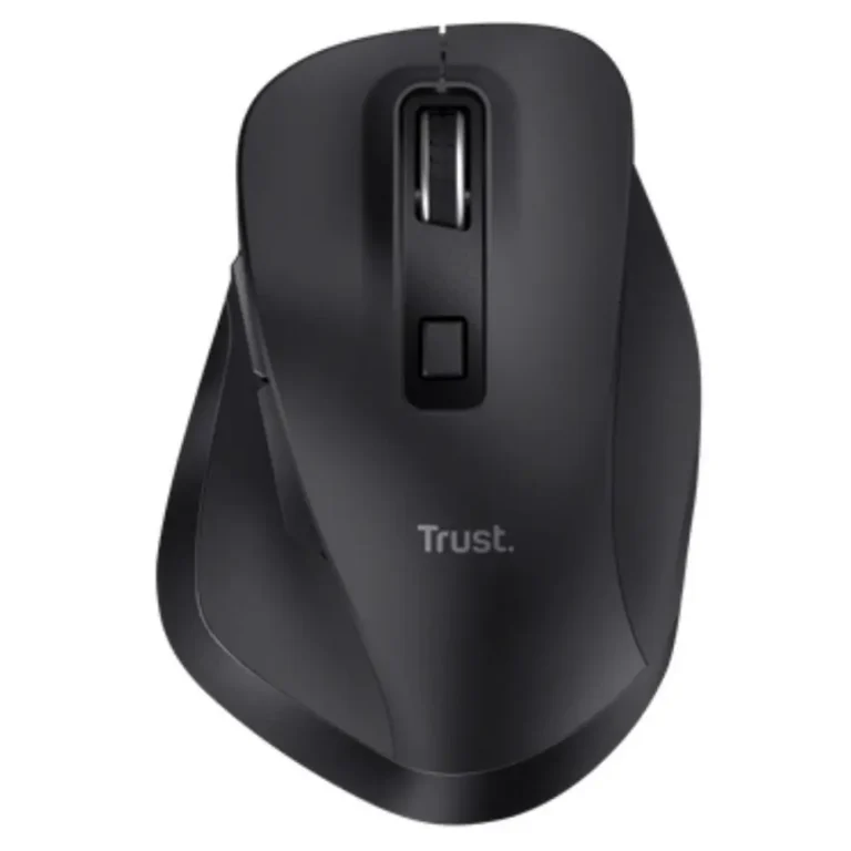 Trust Fyda Ratón Ergonómico Bluetooth Multidispositivo Batería recargable 2400 DPI Negro