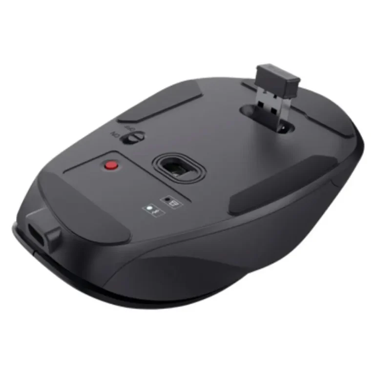 Trust Fyda Ratón Ergonómico Bluetooth Multidispositivo Batería recargable 2400 DPI Negro