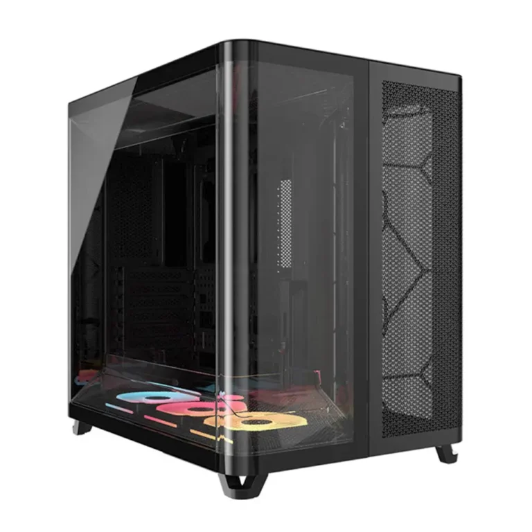 Corsair AIR 5400 LX-R RGB iCUE LINK, Semitorre Gaming, Triple Cámara, Vidrio Templado, USB-C