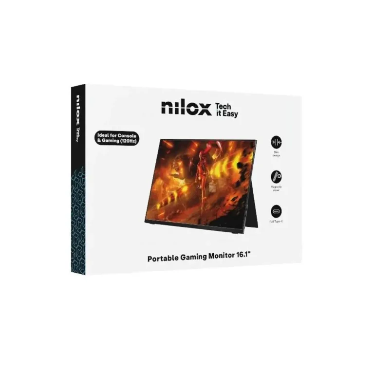 Nilox NXMP16FHD1201 Monitor Portátil 16.1" WUXGA IPS 120Hz Multimedia USB-C HDMI Negro