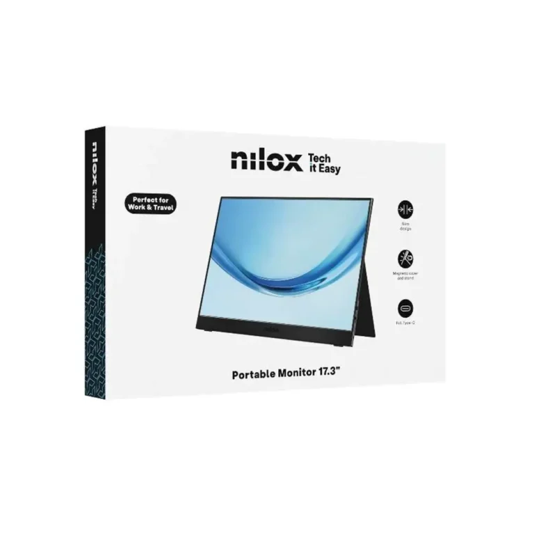 Nilox NXMP17FHD601 Monitor Portátil 17.3" Full HD 1920×1080 60Hz USB-C HDMI Multimedia Negro