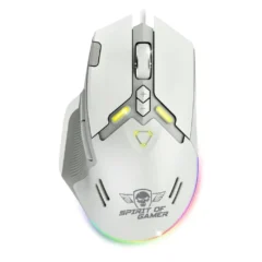 Spirit of Gamer Elite M60 Ratón Gaming USB Óptico 20.000 DPI Blanco