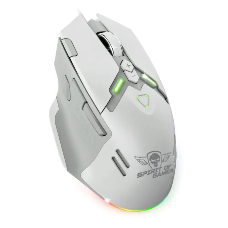 Spirit of Gamer Elite M60 Ratón Gaming USB Óptico 20.000 DPI Blanco