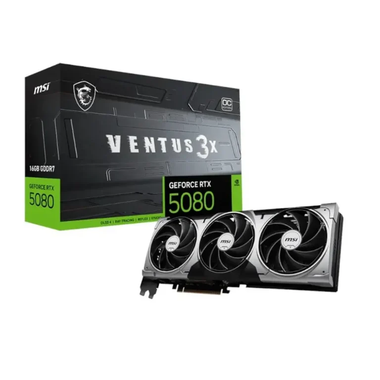 MSI Ventus RTX5080 16G 3X OC NVIDIA® GeForce® RTX™ 5080 16GB GDDR7 Gris