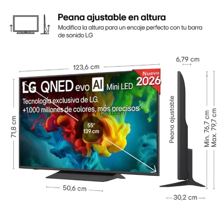 LG QNED Evo AI QNED83B Mini LED Ultra HD 4K Smart TV WiFi