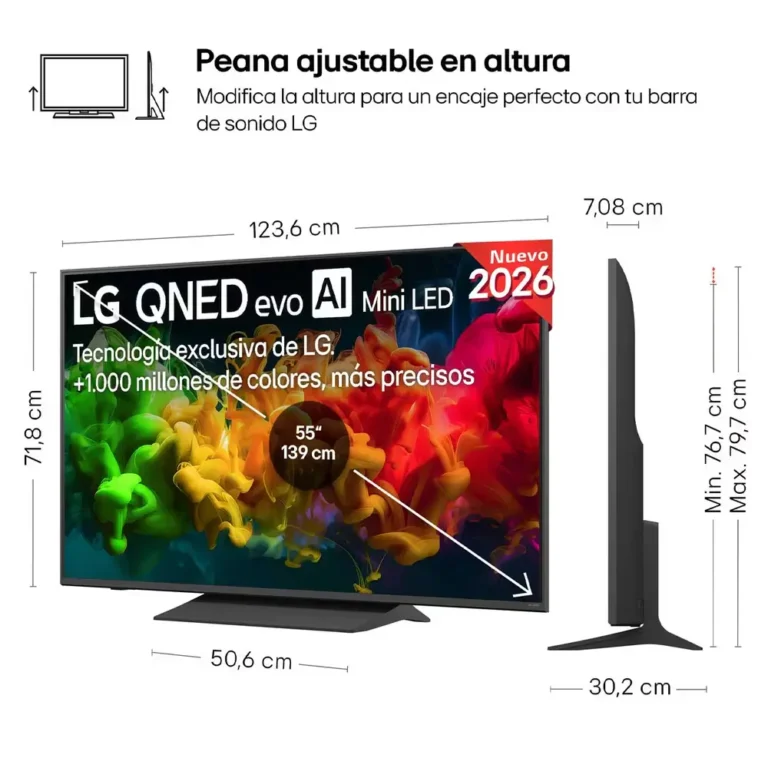 LG QNED Evo AI QNED8EB Mini LED Ultra HD 4K Smart TV WiFi