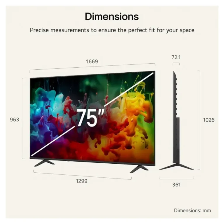LG QNED Evo AI QNED72 Mini LED Ultra HD 4K Smart TV WiFi