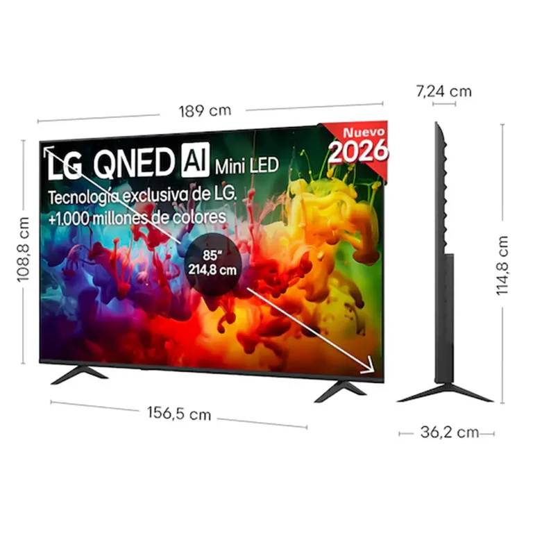 LG QNED Evo AI QNED72 Mini LED Ultra HD 4K Smart TV WiFi