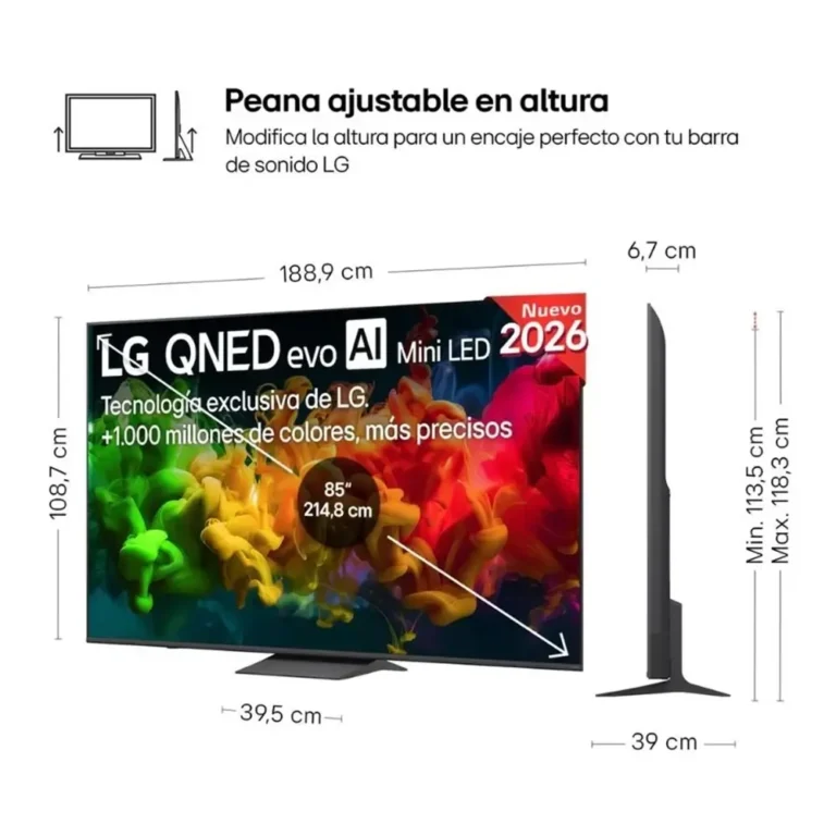 LG QNED Evo AI QNED8EB Mini LED Ultra HD 4K Smart TV WiFi