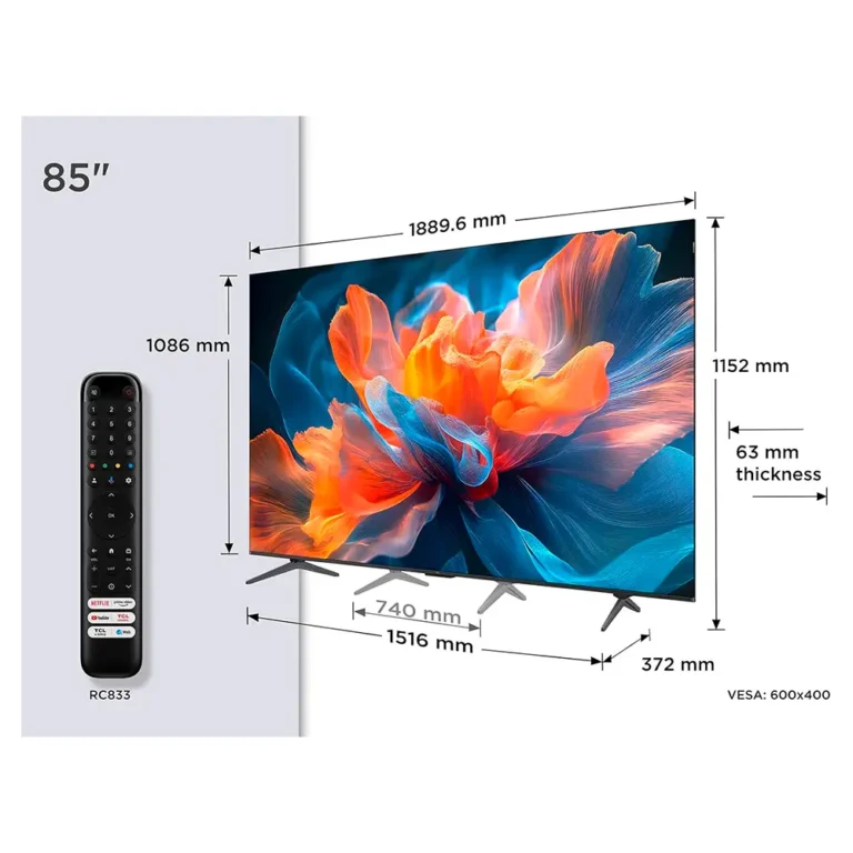 TCL T69C QLED-Mini 4K Ultra HD Smart TV Wifi Negro
