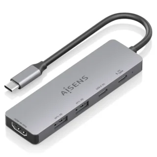 Aisens ASUC-5P028-GR Docking USB-C 1xHDMI 4K 2xUSB 2xUSB Tipo-C 1xUSB-C/PD Gris