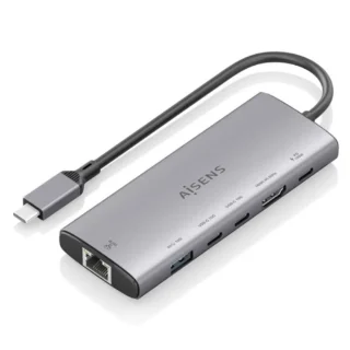 Aisens ASUC-6P030-GR Docking USB-C 1xHDMI 4K 1xUSB 2xUSB-C 1xRJ45 1xUSB-C/PD Gris