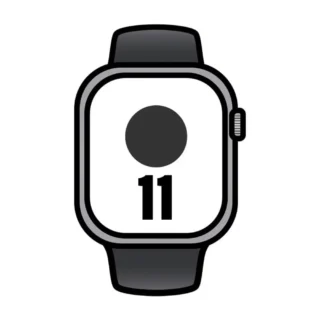 Apple Watch Series 11 GPS 42mm Gris Espacial Correa Deportiva Negra (S/M)