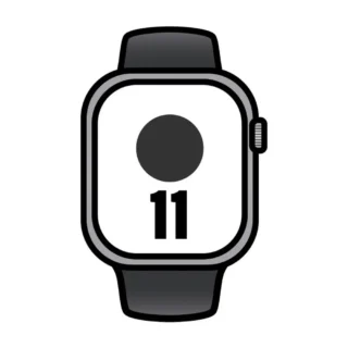Apple Watch Series 11 GPS 42mm Gris espacial Correa Deportiva Negra (M/L)