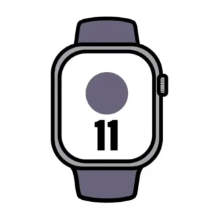 Apple Watch Series 11 GPS 42mm Plata Correa Deportiva Niebla Lila (M/L)