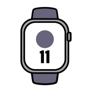 Apple Watch Series 11 GPS 46mm Plata Correa Deportiva Niebla Lila (M/L)
