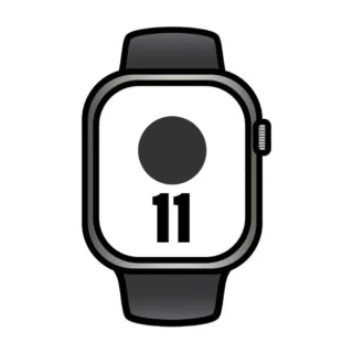 Apple Watch Series 11 GPS Cellular 42mm Titanio Natural Correa Deportiva Negra (M/L)