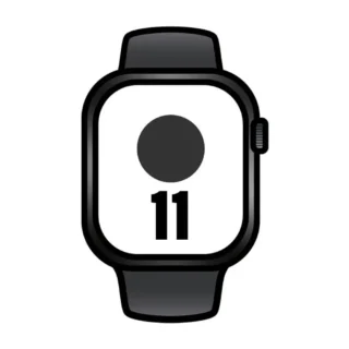 Apple Watch Series 11 GPS Cellular 42mm Titanio Negro Pizarra Correa Deportiva Negro (M/L)