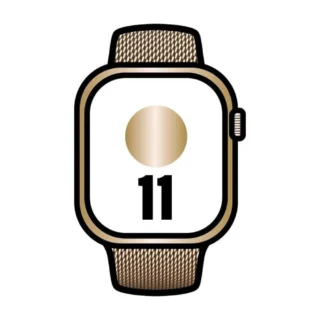 Apple Watch Series 11 GPS Cellular 42mm Titanio Dorado Correa Dorada Milanese Loop