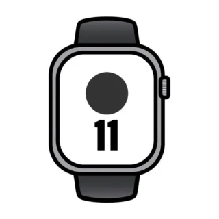 Apple Watch Series 11 GPS Cellular 46mm Aluminio Gris Espacial Correa Deportiva Negra S/M