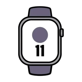 Apple Watch Series 11 GPS Cellular 46mm Aluminio Plata Correa Deportiva Niebla Lila S/M