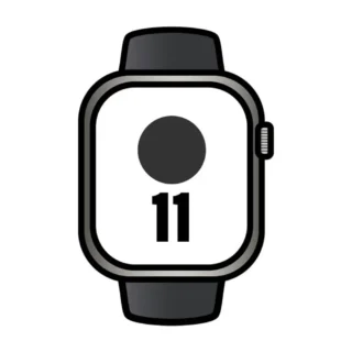 Apple Watch Series 11 GPS Cellular 46mm Titanio Negro Pizarra Correa Deportiva Negra S/M