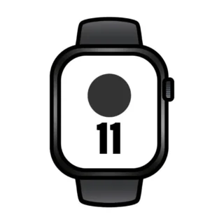 Apple Watch Series 11 GPS Cellular 46mm Titanio Negro Pizarra Correa Deportiva Negra M/L