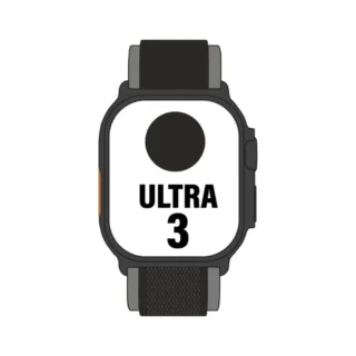 Apple Watch Ultra 3 GPS Cellular 49mm Caja Titanio Negro Correa Trail Loop Negra S/M
