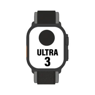 Apple Watch Ultra 3 GPS Cellular 49mm Caja Titanio Negro Correa Trail Loop Negra M/L