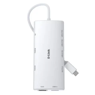 D-Link DUP-A01 Docking USB-C 1xUSB 2xUSB-C 2xHDMI 4K 1xRJ45 1xLector Tarjetas 1xUSB-C/PD Blanco