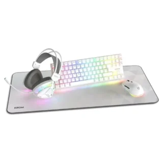 Krom Klass Pack Gaming Teclado RGB + Ratón Óptico RGB + Alfombrilla + Auriculares RGB