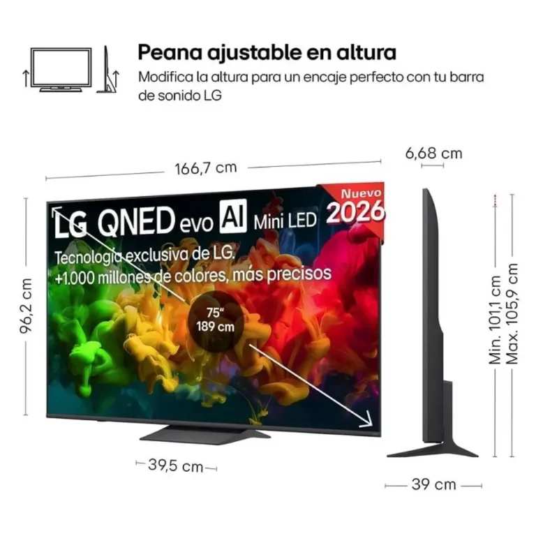 LG QNED Evo AI QNED8EB Mini LED Ultra HD 4K Smart TV WiFi