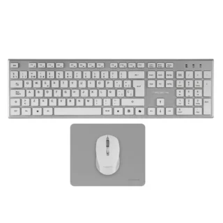 Tacens ZENITH White Pack Gaming Teclado Inalámbrico + Ratón Inalámbrico + Alfombrilla