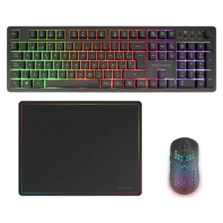 Mars Gaming MCPWX Pack Teclado Inalámbrico + Ratón Inalámbrico + Alfombrilla