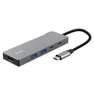 Trust Dalyx Docking Tipo-C 2xUSB 1xHDMI 4K 2xUSB-C Gris
