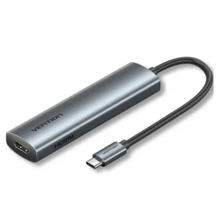 Vention TGLHB Docking USB-C 1xUSB-C 2xUSB 1xHDMI 4K 1xUSB-C/PD Gris