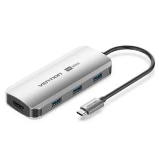 Vention TQDHB Docking USB-C 1xHDMI 4K 3xUSB 1xUSB-C/PD Gris
