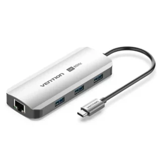 Vention TQHHB Docking USB-C 1xHDMI 4K 3xUSB 1xUSB-C/PD 1xRJ45 Gris