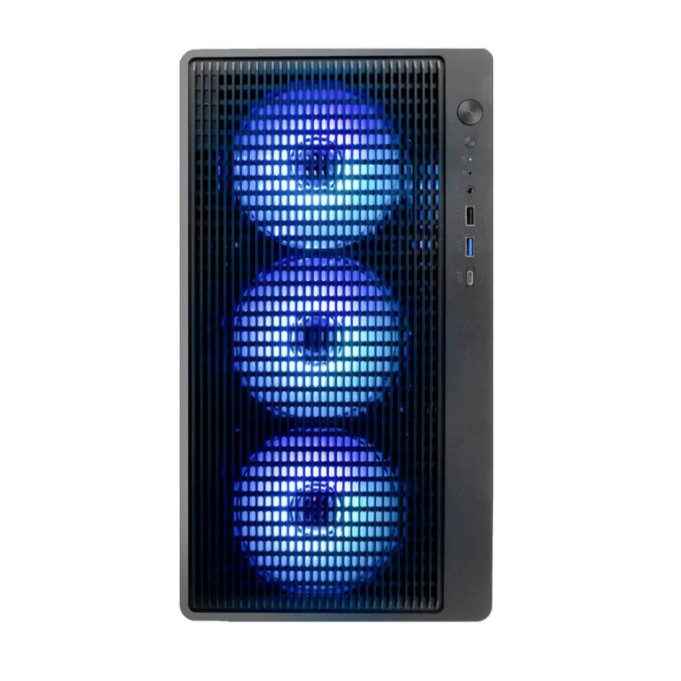 CoolBox GM350 DarkFace Minitorre Gaming ATX Cristal Templado Sin Fuente Negra