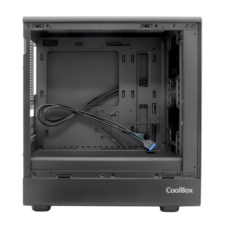 CoolBox GM350 DarkFace Minitorre Gaming ATX Cristal Templado Sin Fuente Negra