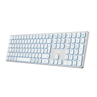 Coolbox MOONLIGHT B431 Blanco Teclado Inalámbrico Retroil.