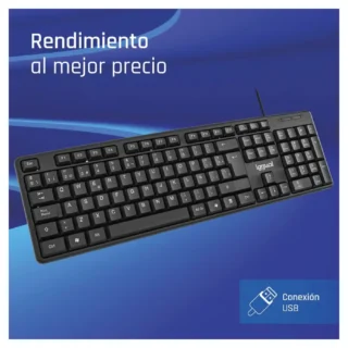 Iggual CK-STANDARD-105T Teclado USB negro