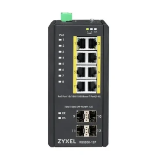 Zyxel RGS200-12P Switch POE Gest DIN 240W IP30