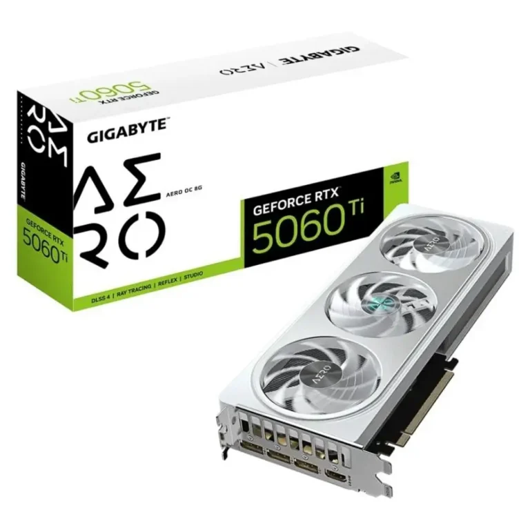 Gigabyte GeForce® RTX™ 5060 Ti AERO OC 8G GDDR7 2647MHz DisplayPort HDMI Blanca