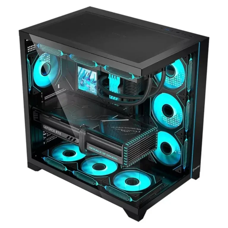 Hiditec H3 PRO Transparente Caja Semitorre Gaming ATX Cristal Templado Sin Fuente