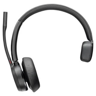 Poly Voyager 4310-M Auricular Inalámbrico para Microsoft Teams + Adaptador BT700 + Base de Carga con Micro BT Negro