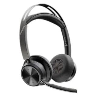 PolyVoyager Focus 2 USB-C-C Auricular Inalámb. + Adaptador USB-C/A con Micro BT Negros